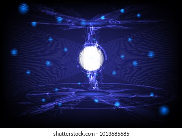 perspective electronics circuit. vector illustration