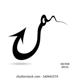 perspective fishing hook icon,vector illustration