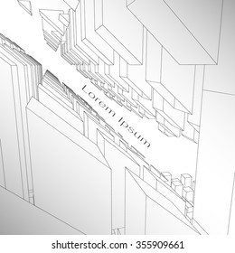 Perspective geometric shapes of different sizes with the effect of the gradient. The background of the screen objects.