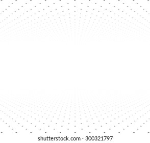 Perspective grey and white grid. Surface with circles. Vector illustration.
