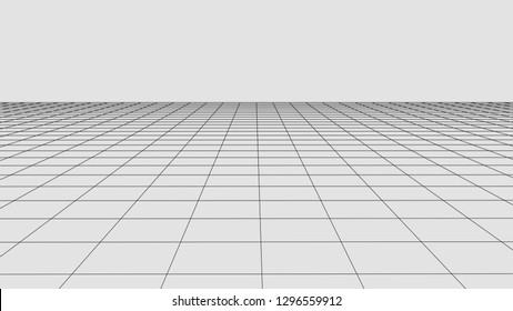 Perspective grid background. Abstract vector wireframe landscape. Abstract mesh background. Vector illustration.