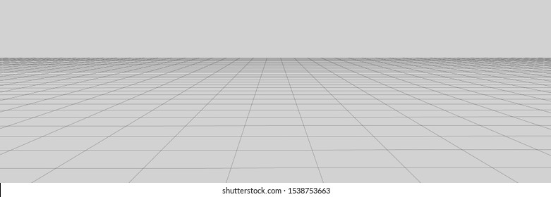 Perspective grid background. Prospective reduction. Abstract mesh background. Vector illustration.