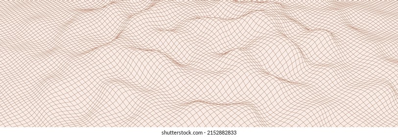 Perspective grid background. Simple lines on a colored background. Vector illustration.