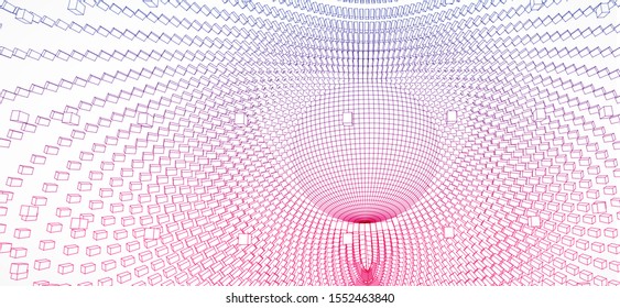 Perspective grid background. Technology(science) style. Vector Illustration.