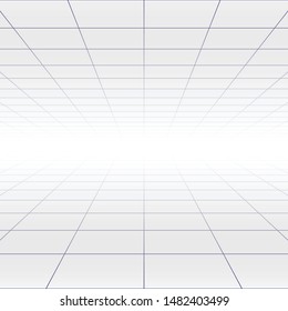 Perspective grid background vector illustration.