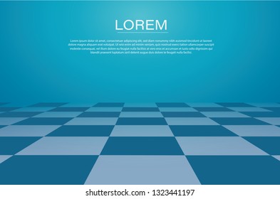 a perspective grid. chessboard background vector illustration