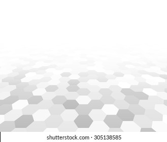 
Perspective grid hexagonal surface. Vector illustration. 
