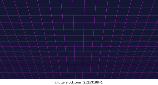 Perspektivraster mit violetten Linien auf dunkelblauem Hintergrund