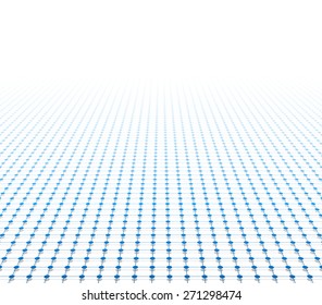 Perspective grid surface. Vector illustration. 
