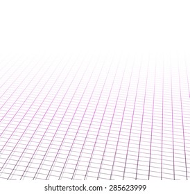 Superficie de la rejilla de perspectiva. Ilustración vectorial. 