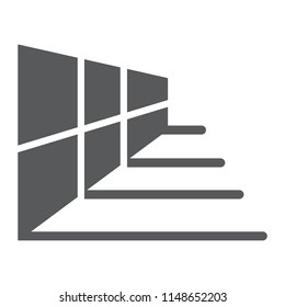 Perspective grid tool glyph icon, tools and design, perspective sign, vector graphics, a solid pattern on a white background, eps 10.