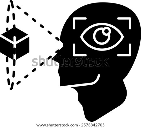 Perspective Icon - Black Filled Style - Critical Thinking Theme