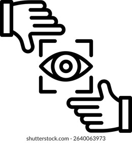 Perspective Icon Line Vector Illustration