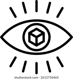Perspective Icon Outline Vector Illustration