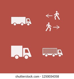 perspective icon. perspective vector icons set truck and man walk