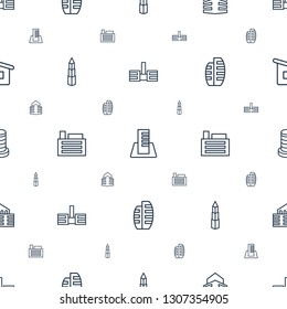 perspective icons pattern seamless white background. Included editable outline builidng, building, house builidng icons. perspective icons for web and mobile.