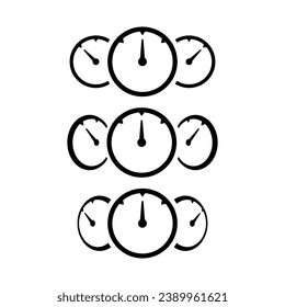 perspective indicator symbol. 3 step speedometer