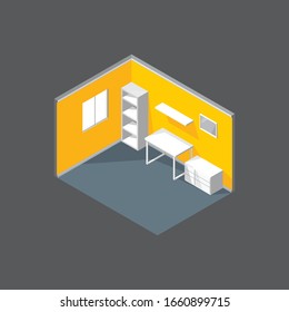 Perspective interior vector for decorate modern design