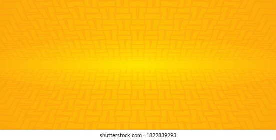 Perspective line pattern design abstract yellow background. vector illustration. 