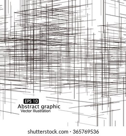 With perspective lines composition abstract graphics.