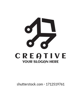 perspective logo shaped wall monitor