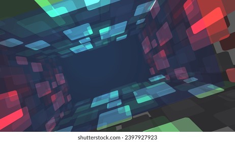 Perspective motion wallpaper on dark background