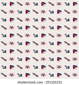 Perspective nautical pattern design background