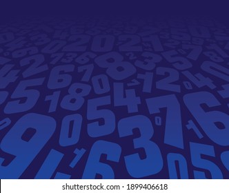 números de perspectiva en un fondo azul oscuro