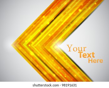 perspective orange card. vector illustration