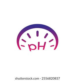 perspective ph concept on white background. vector ph logo