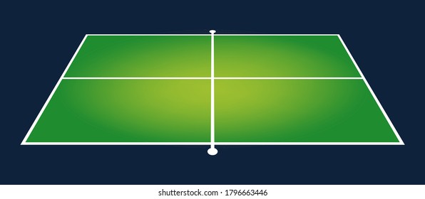 Perspective Ping pong table vector design illustration isolated on dark background