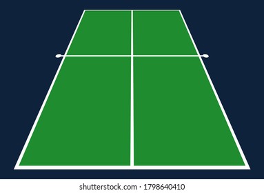 Perspective Ping pong table vector design illustration isolated on dark background