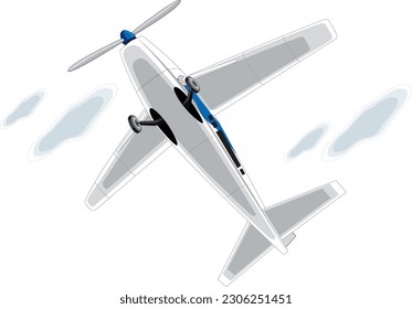 Perspective of a Plane from Below illustration