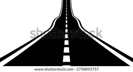Perspective road vector illustration long highway towards the horizon traveling