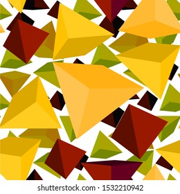 Perspective shape modern seamless decorative creative style artistic repeat pattern illustration