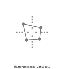 perspective sign icon on white background