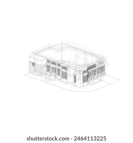 boceto en perspectiva de un edificio