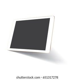 Perspective tablet mockup with blank screen