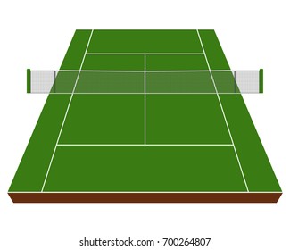 Tennis Court Layout Perspective Stock Illustration 695404 | Shutterstock