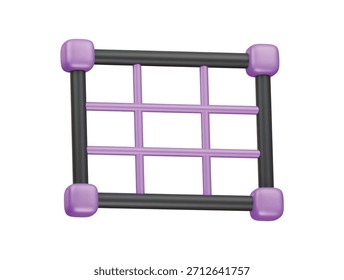perspektivisches Werkzeugsymbol 3D-Illustration rendern