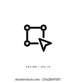 Perspective Transform Icon. Editable Stroke