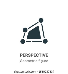 Perspective vector icon on white background. Flat vector perspective icon symbol sign from modern geometric figure collection for mobile concept and web apps design.