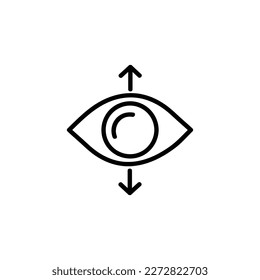 Perspective Vector Icon, Outline style, isolated on white Background.