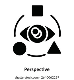 Perspective Vector Icon which can easily modify or edit

