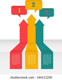 Perspective Vector Layout Design of arrows and speech bubbles