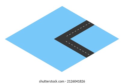 Perspective view from above to the city map quarter of the highway intersection of streets urban landscape