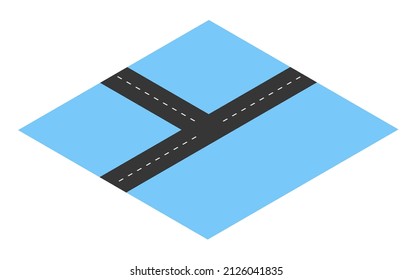 Blick von oben zum Stadtplan Viertel der Autobahnkreuzung der Straßen Stadtlandschaft