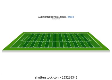 Perspective view of american football field - Vector illustration