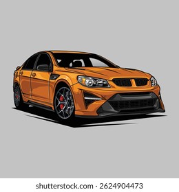 Perspective view car illustration for conceptual design