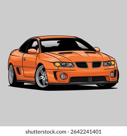 Perspective view car illustration for conceptual design